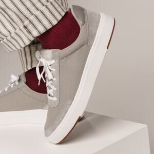 Kizik Men's Prague Color Block Canvas Lace Up Low Top Comfort Sneaker Grey Sz 12